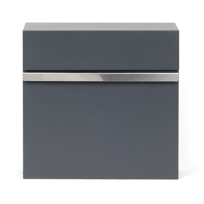 Cassetta postale con vano portagiornale V50 antracite + inox 370 x 105 x 370 mm