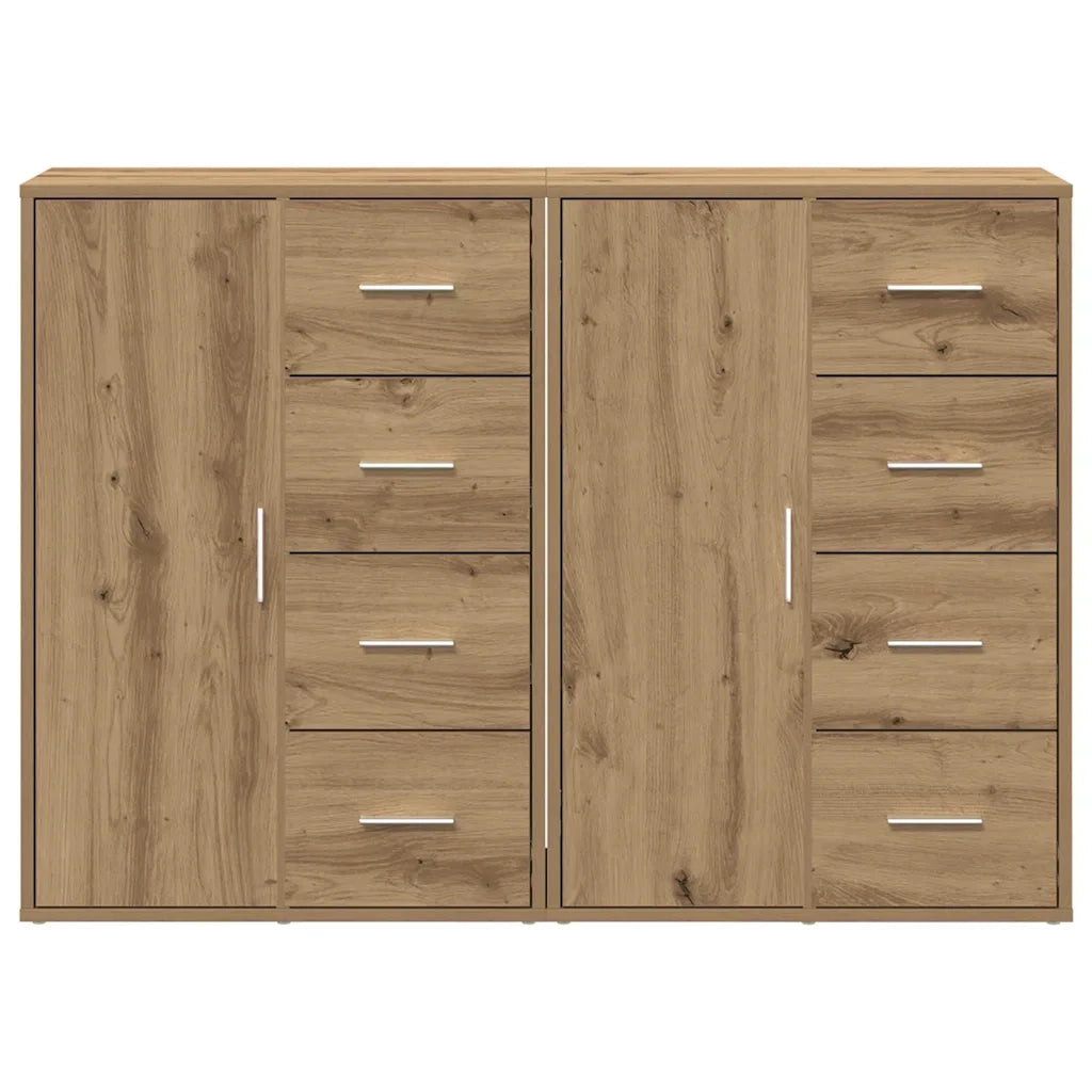 Credenza con cassetto 2 pcs Rovere artigianale 60 x 31 x 84 cm 3334312
