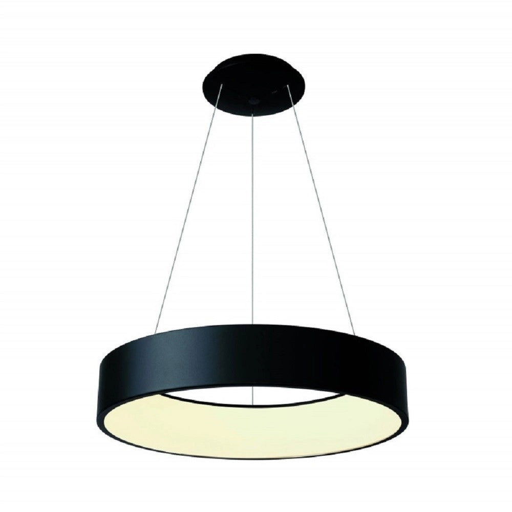 Trade Shop - Lampada Sospensione Led 60w Cct Pendente Cerchio Lampadario Moderno Luce 230v 80cm -