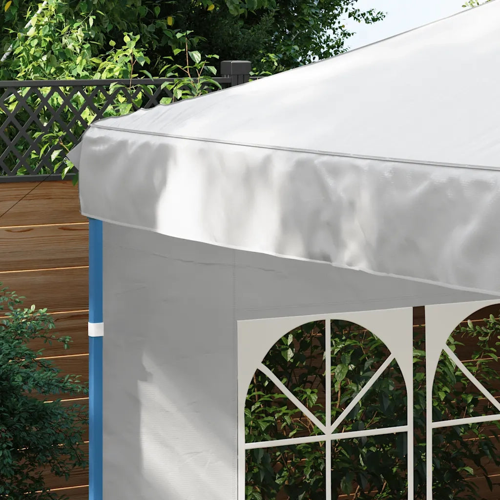 Parete per Tendostruttura in PE  2pz con Finestra Bianco 45113