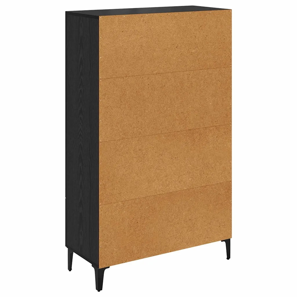 Credenza con Cassetto-Buffet-Armadio da cucina Rovere Nero 70 x 31 x 115 cm 368181