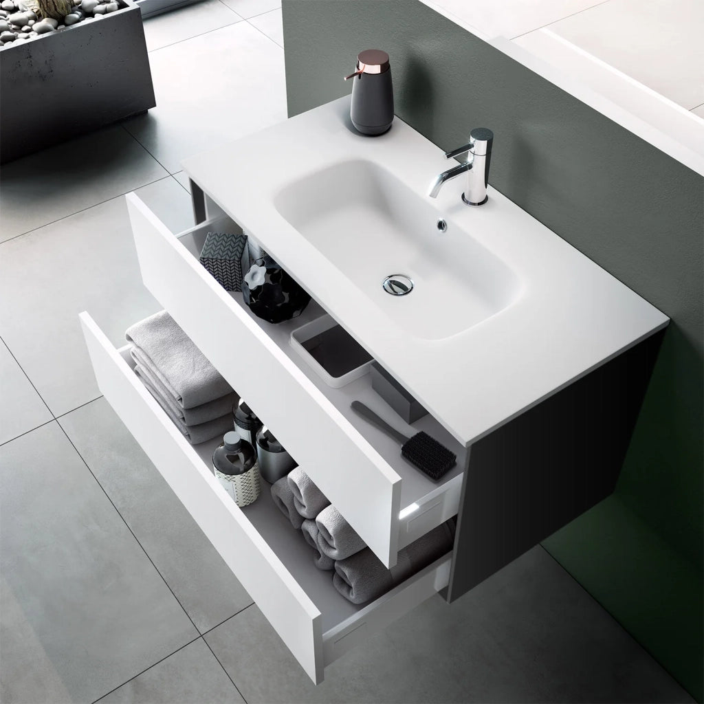 Mobile bagno composizione 4 pezzi L.71 P.46,5 H.190 cm IGEA colore bianco opaco