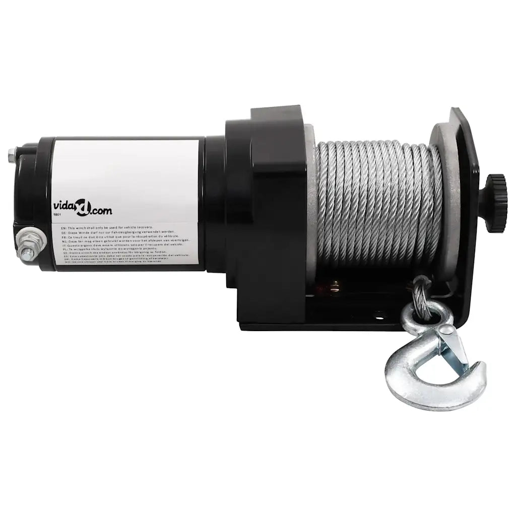 Verricello Elettrico 12 V 1360 kg Piastra Rullo Telecomando 210231