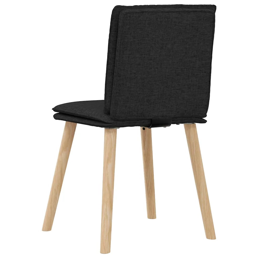 vidaXL Sedie da Pranzo 4 pz Nere in Tessuto