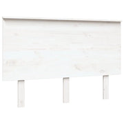 Testiera | Testata per Letto Bianca 124x6x82,5 cm Legno Massello di Pino