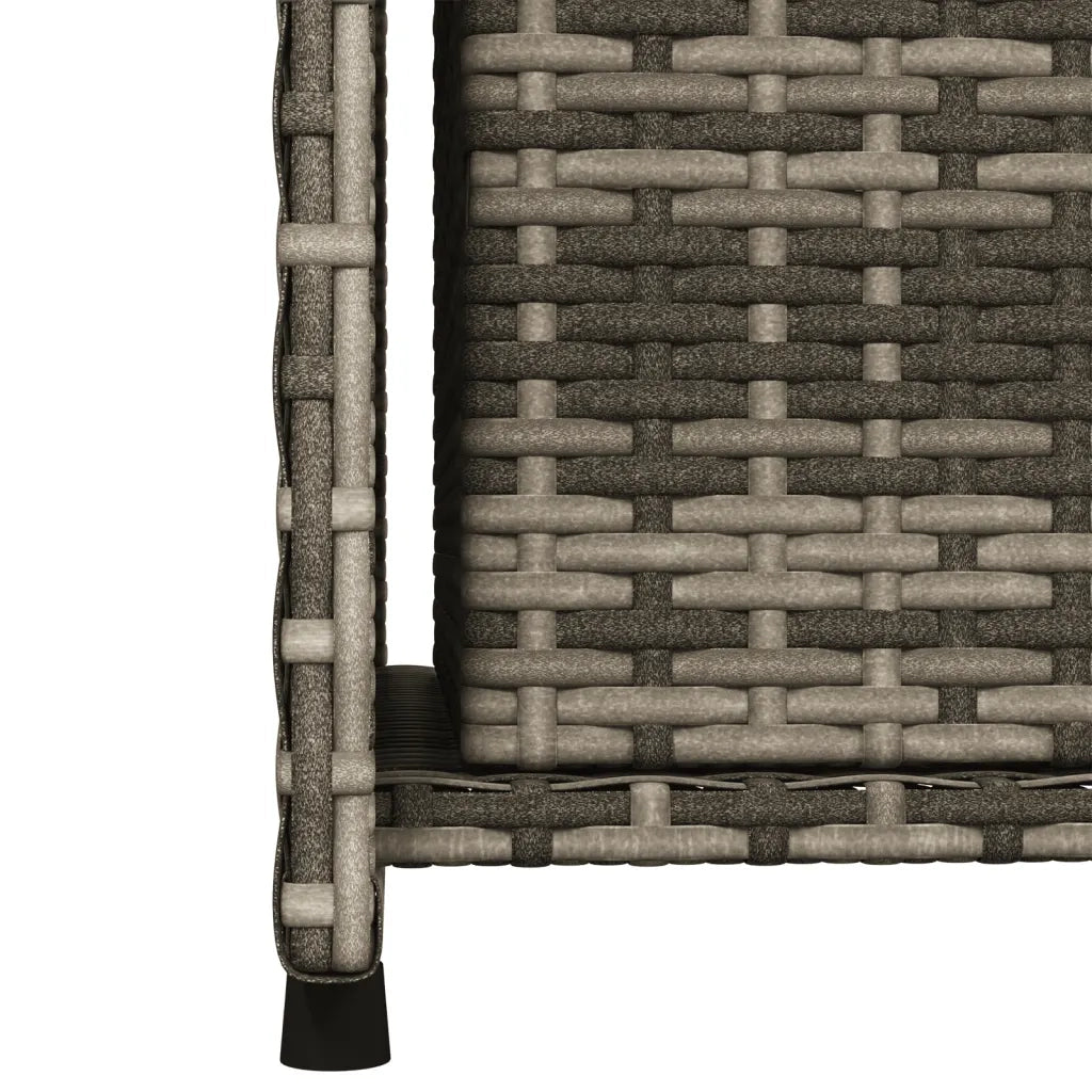 Armadietto Portaoggetti Giardino Grigio 50x55x115cm Polyrattan CFW9912704