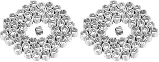 Insetti di filo in acciaio inox 100 pezzi - Viti M8 a spirale - Miglioramento della resistenza al taglio - Resistenza al carico migliorata - Inserzione viti a filo