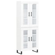Credenza | Madia | Buffet da pranzo | Armadio da pranzo Bianca 69,5x34x180 cm in Legno Multistrato