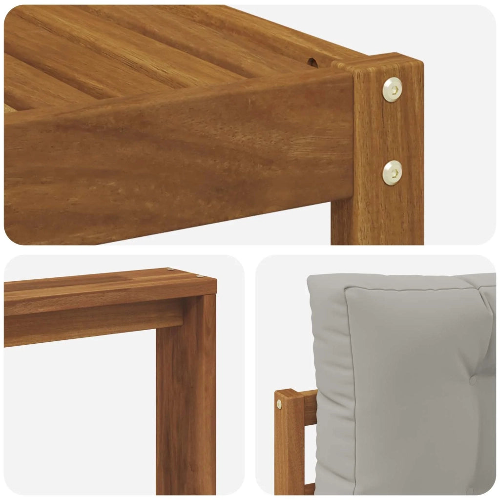 Set di divani da esterno 6 pcs Grigio Naturale e Chiaro 3367829