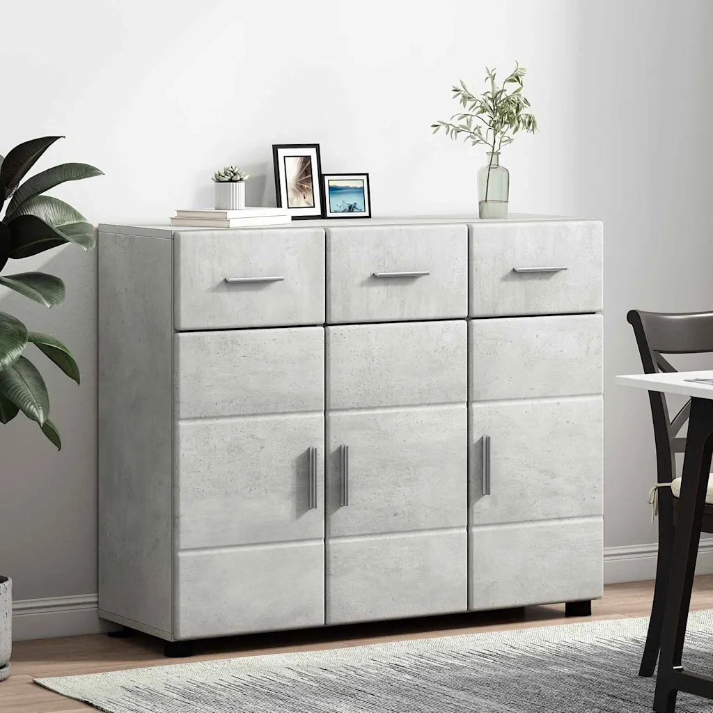 Credenza con porta FLORIN Grigio cemento 88,5 x 30,5 x 73 cm 880314