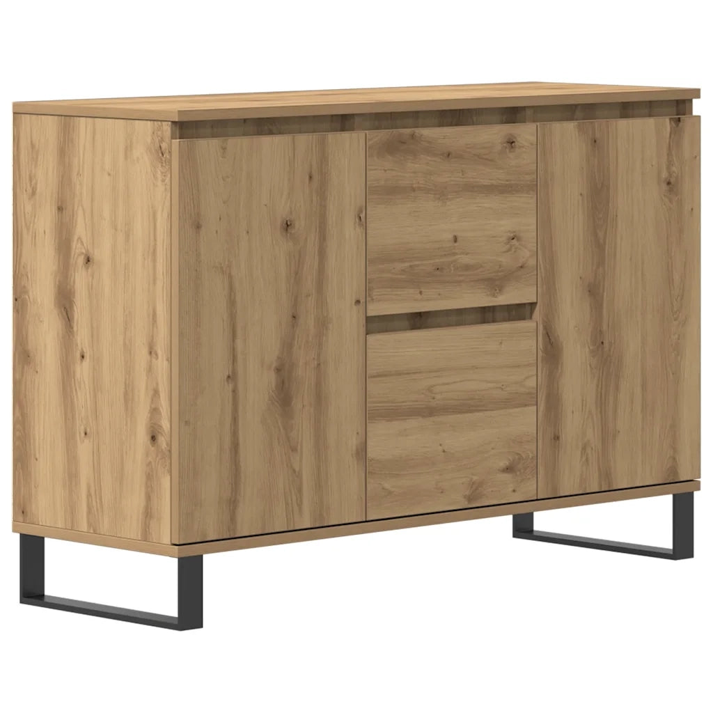 Credenza Rovere Artigianale 104x35x70 cm in Legno Multistrato