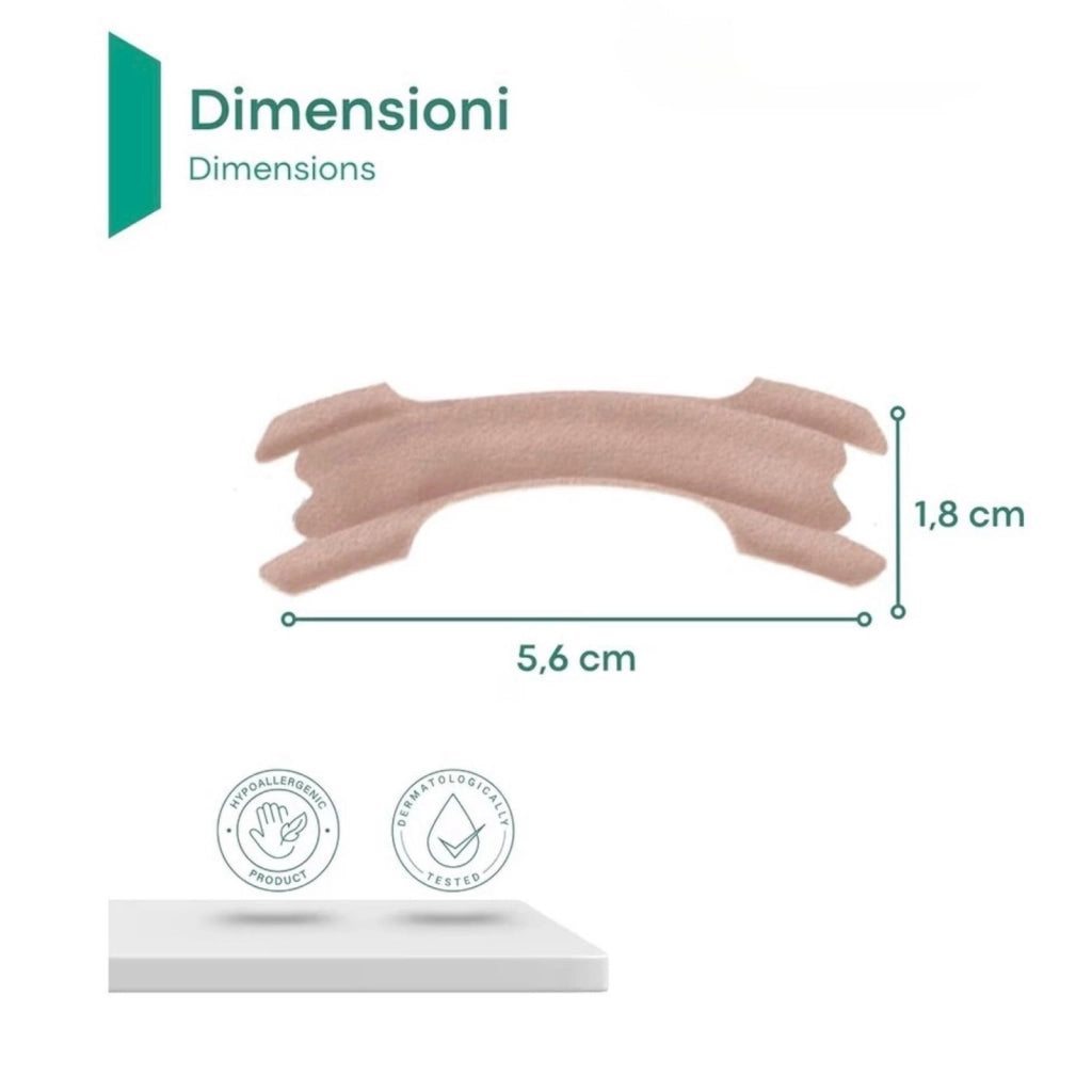 Cerotti Nasali Antirussamento 40 Pezzi 5,6x1,8 cm Ipoallergenici Adesivo Forte per Dormire - 62092