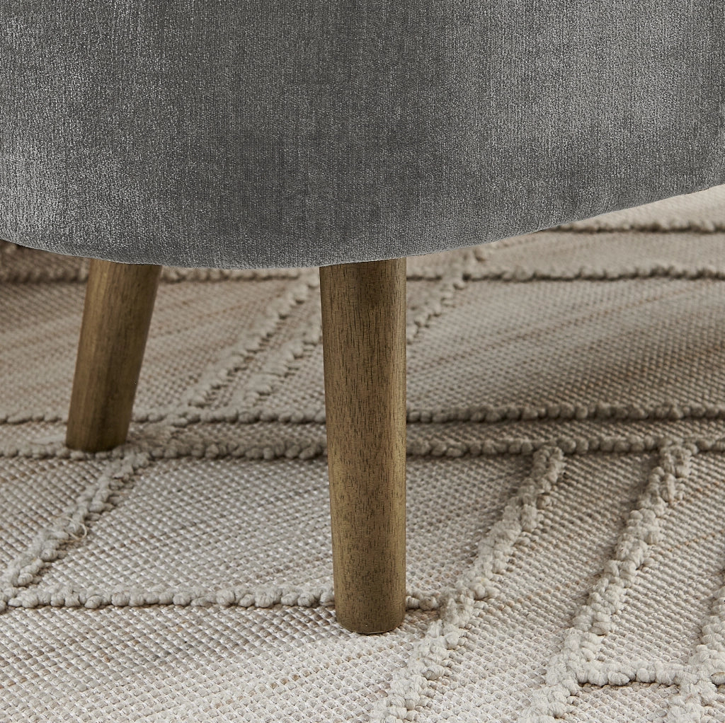 Panca contenitore 110x40x42 cm grigio scuro, box 20 L, tessuto chenille,