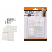 Trade Shop - Set 48 Pezzi Gommini Adesivi Protezione Pavimenti Trasparenti Varie Misure 66106 -
