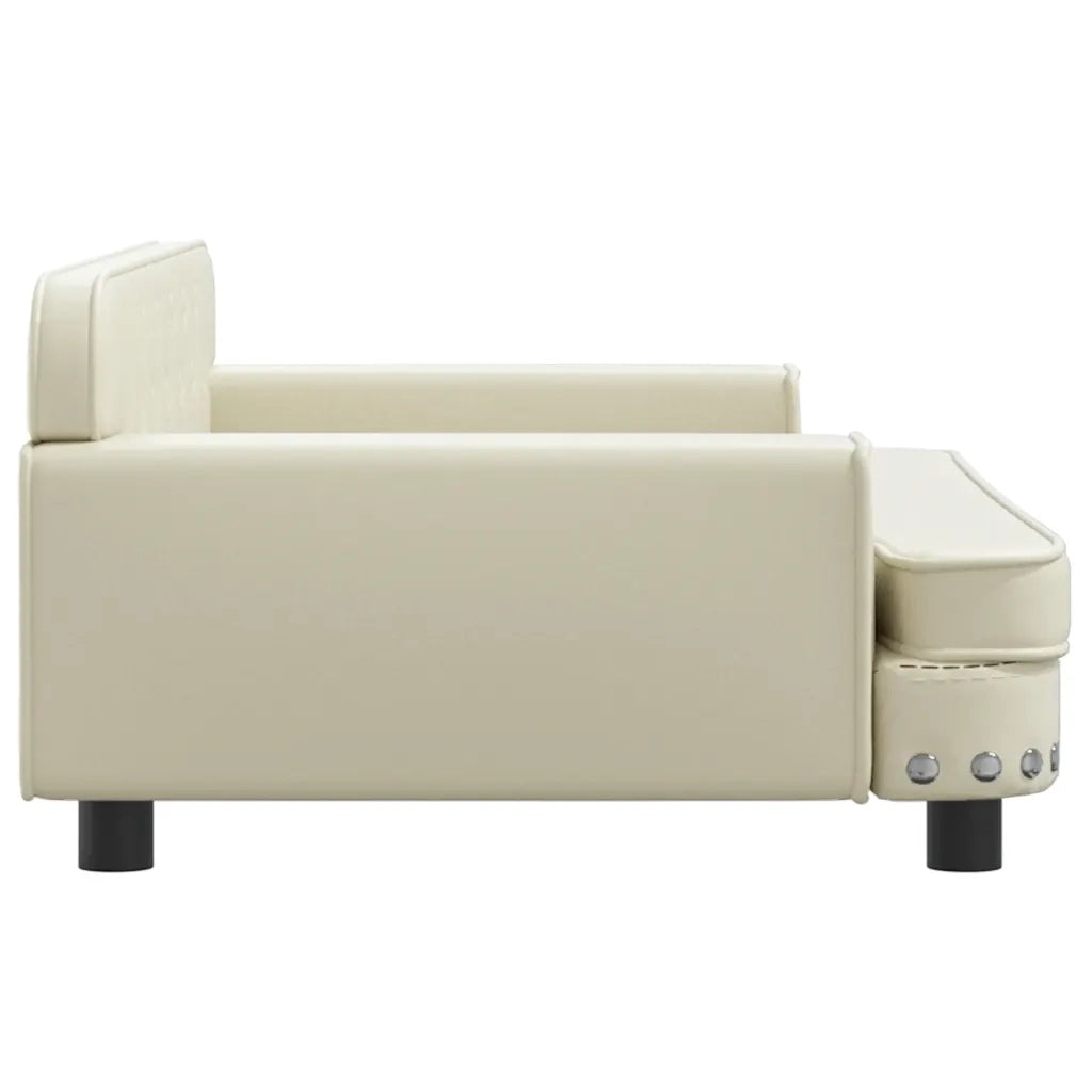 Lettino per Cani Crema 90x53x30 cm in Similpelle 171877