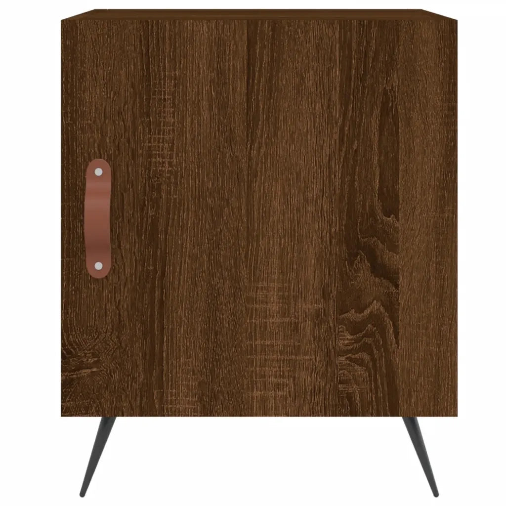 Comodini 2 pz Rovere Marrone 40x40x50 cm in Legno Multistrato