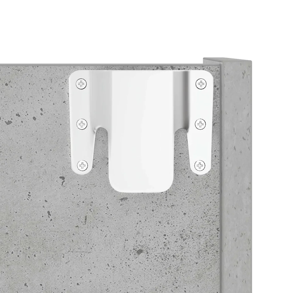 Scarpiere Muro 2pz Grigio Cemento 60x18x90cm Legno Multistrato 806768