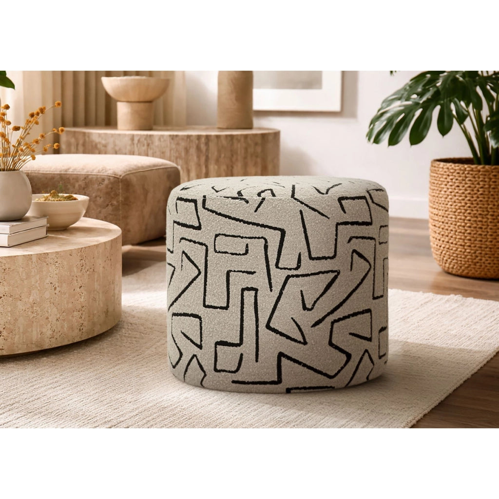 Pouf VKH1065, Multicolore, Spugna, 44x44x40 cm