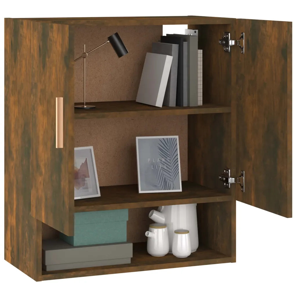Armadietto a Muro Rovere Fumo 60x31x70 cm in Legno Multistrato 817585