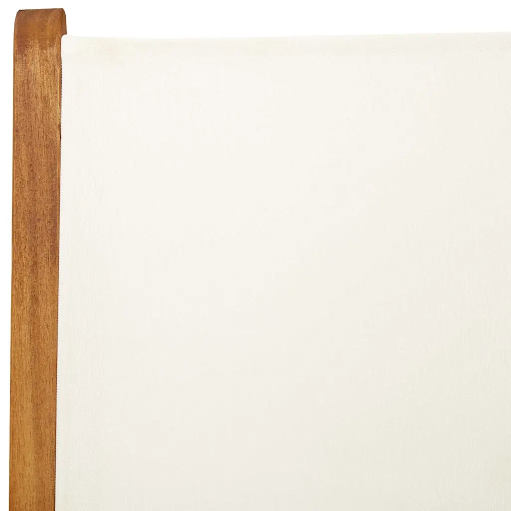 Set Pranzo da Giardino 7 pz Crema in Tessuto e Legno Massello 3281724