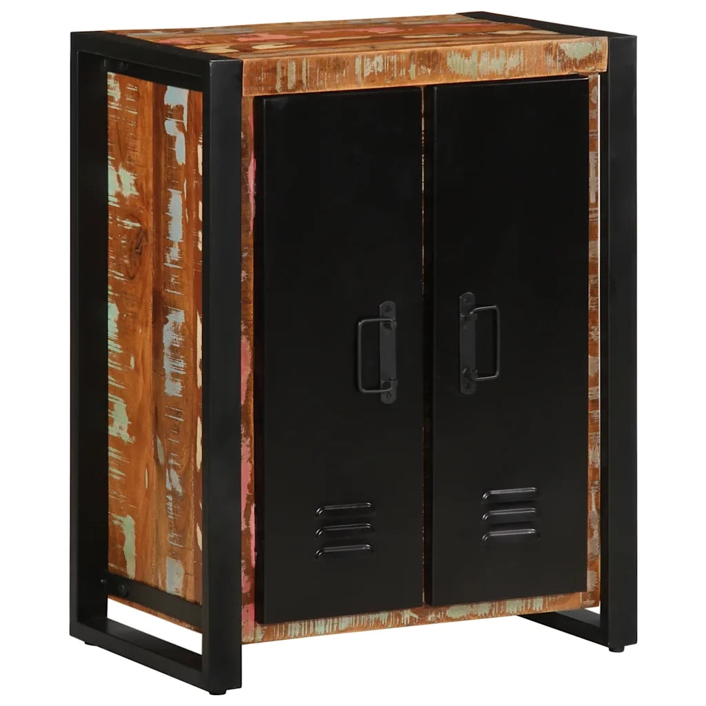 Credenza | Madia | Buffet da pranzo | Armadio da pranzo Multicolore 55x35x70 cm in Legno Massello Recupero