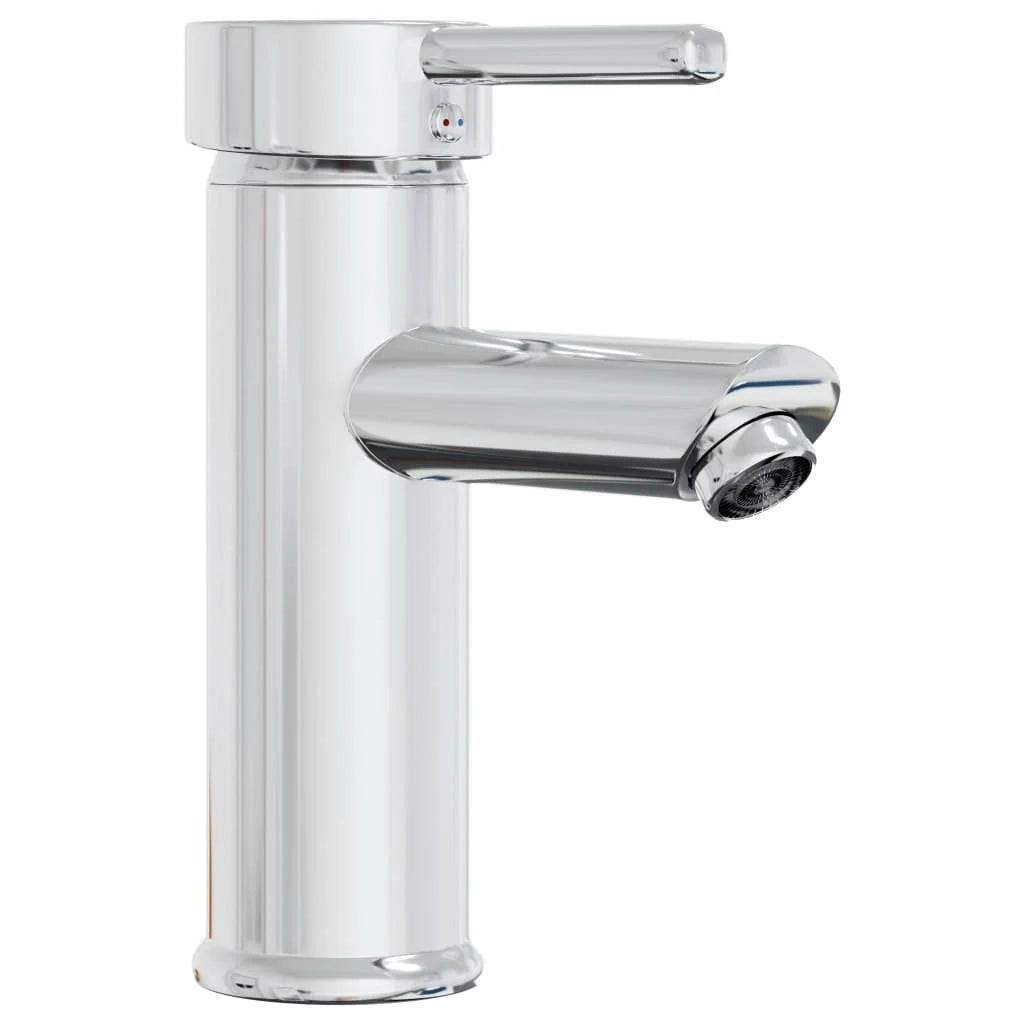 Lavabo da incasso con rubinetto 42 cm ceramica bianca 02_0002795
