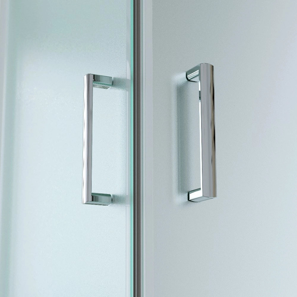 Box Doccia 3 Lati 80x80x80 Cm H185 cm vetro Opaco 6 mm Apertura Scorrevole| Kiro