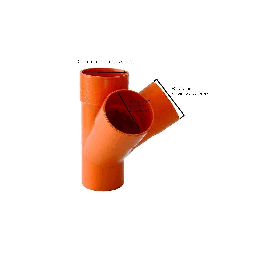 Derivazione a scagno in pvc : Diametro - 125