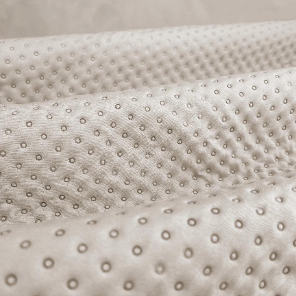 Trapuntino Matrimoniale Elegante Copriletto Con Balza Applicata Trapuntatura Pinsonic Tinta Unita Due Piazze Coperta Letto Leggera Primavera Estate Trapunta  Panna