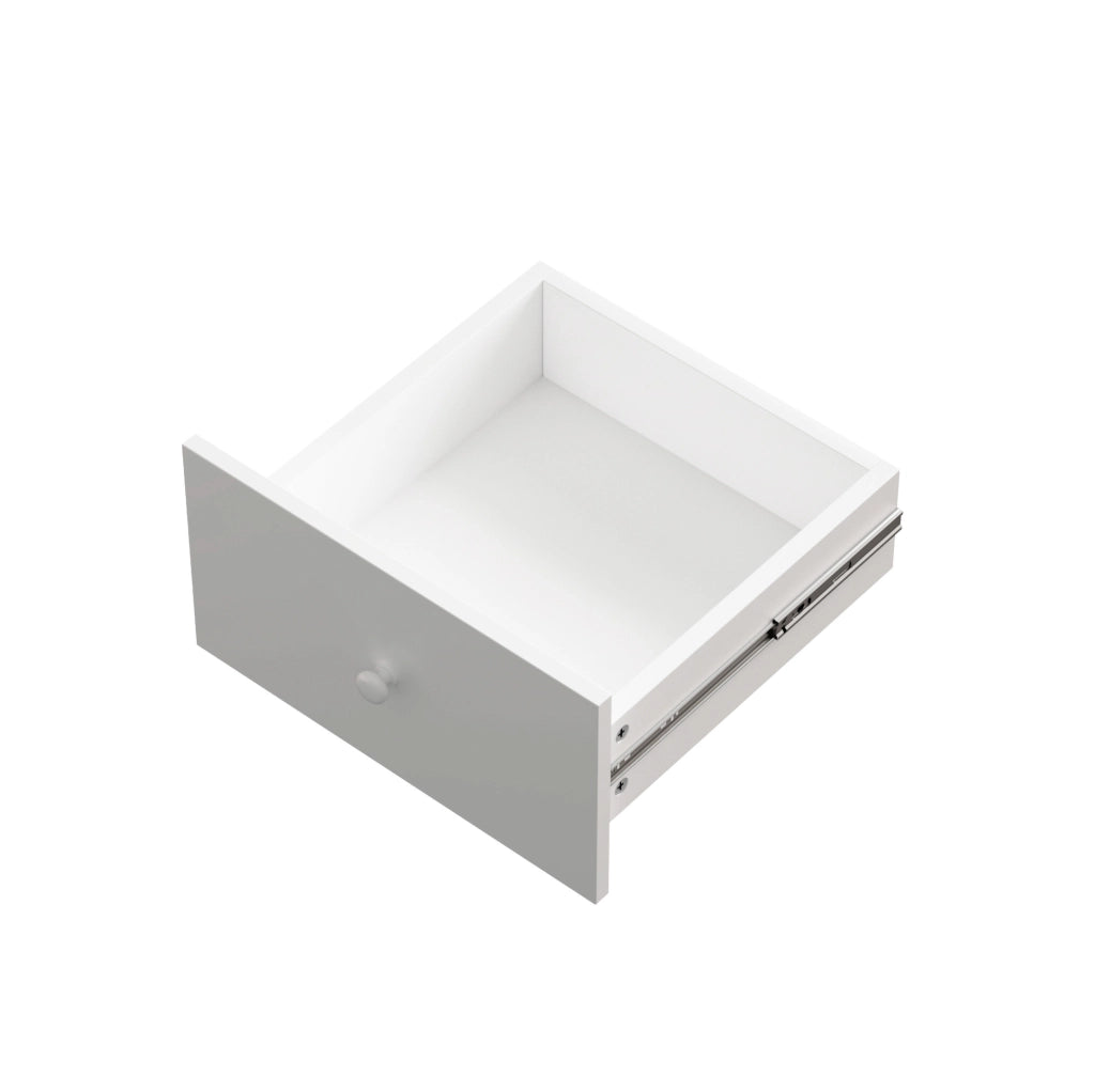 Scrivania con 3 cassetti e pannello forato， MDF bianco 100x55x180 cm