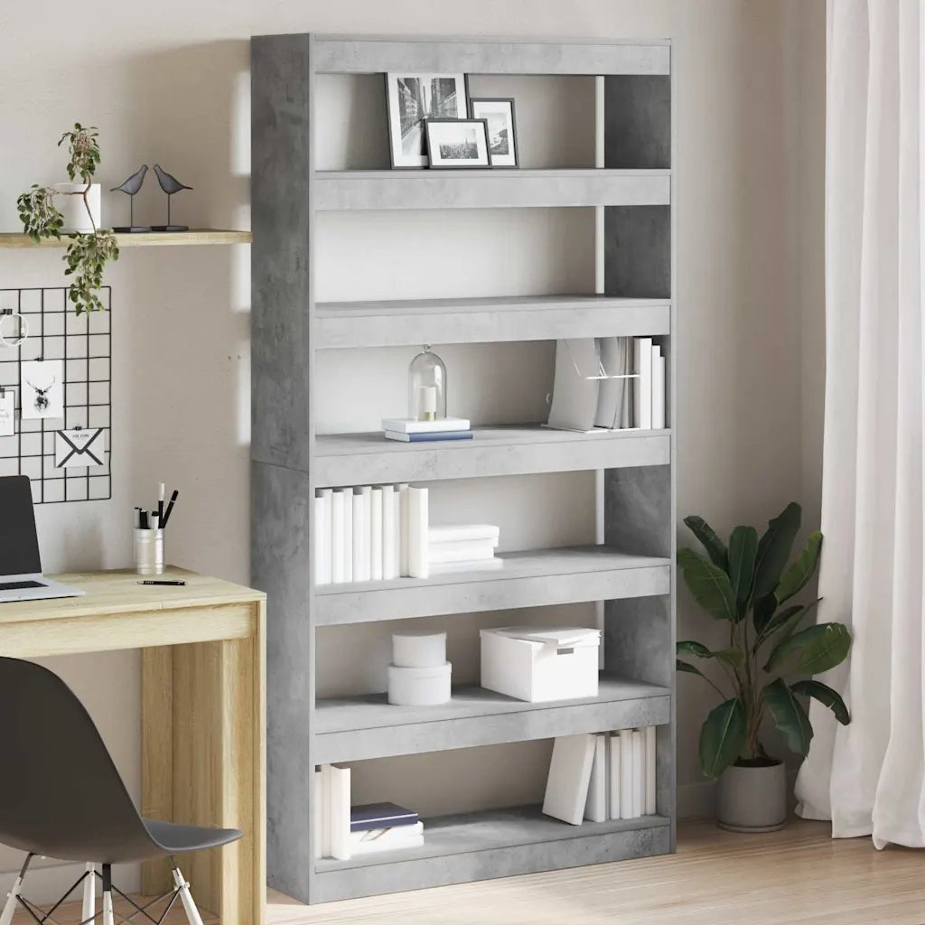 Armadio per Libri Grigio cemento 100 x 30 x 198 cm 3333927