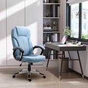 SEDIA UFFICIO girevole ergonomica 66x75x110-120 cm azzurro chiaro