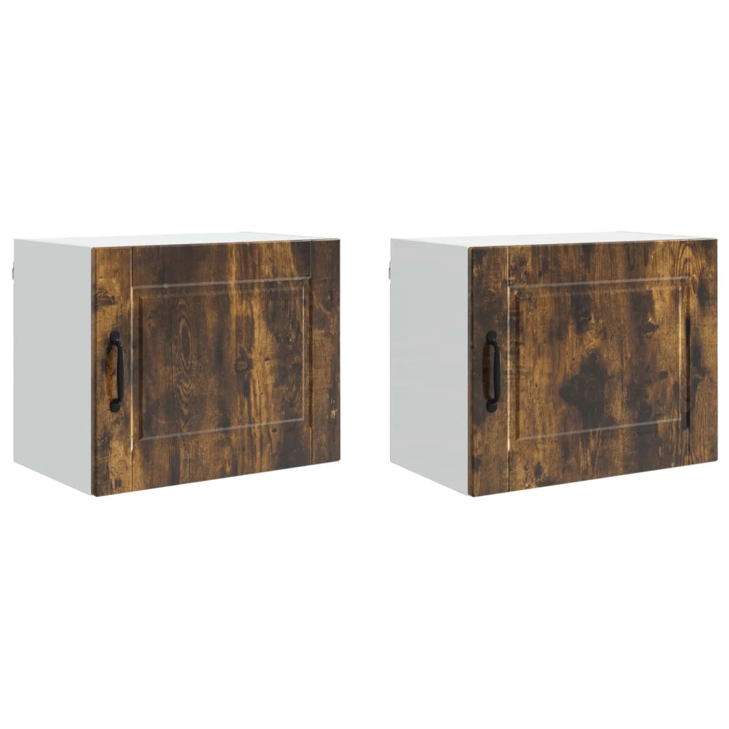 Pensile da cucina | Armadietto a muro PORTO 2 pz Rovere fum¨¦ 50 x 31 x 40 cm