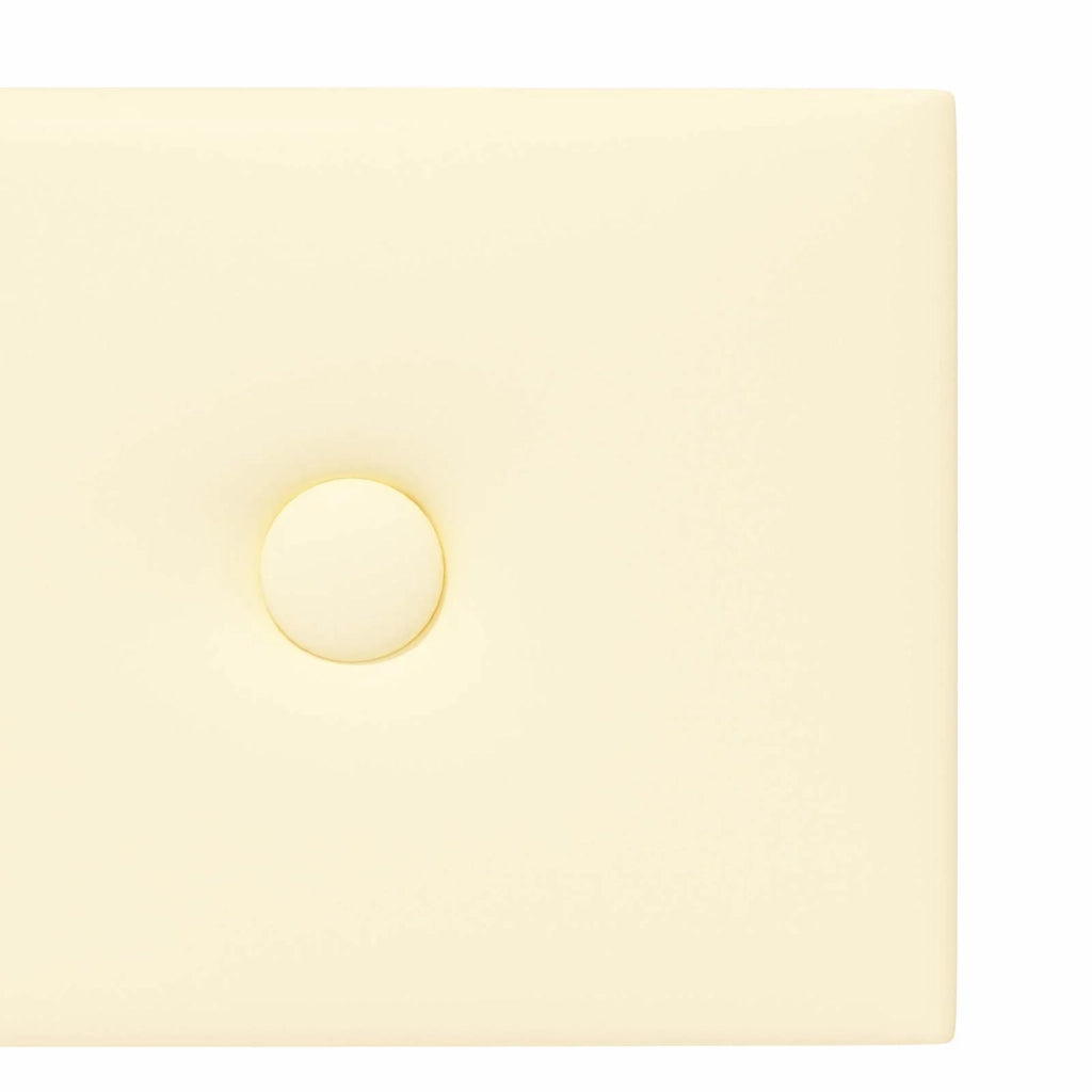 Testiera | Testata da Parete 12 pcs Crema 90 x 15 cm Pelle Sintetica