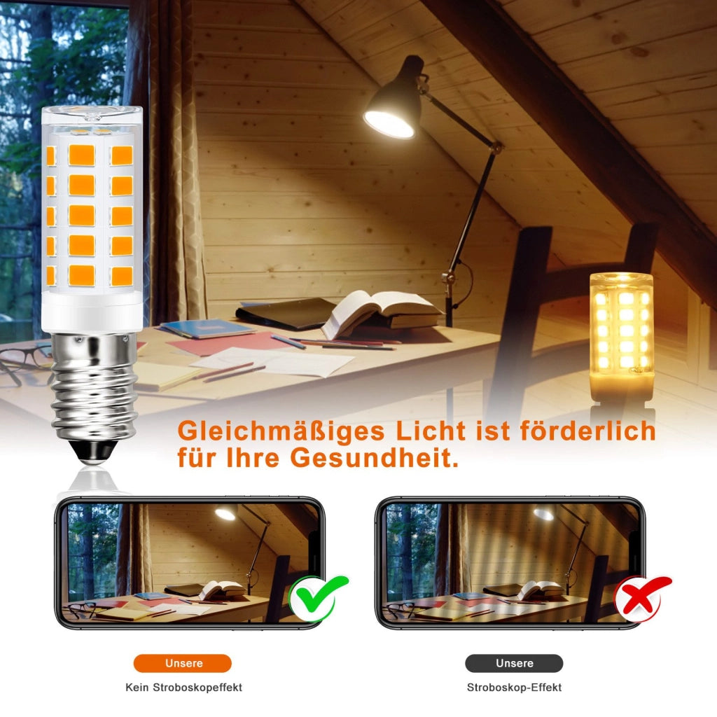 ZMH Lampadina LED E14 vintage confezione da 8 2700K vetro retrò 2,5W lampada a risparmio energetico E14 8 pezzi