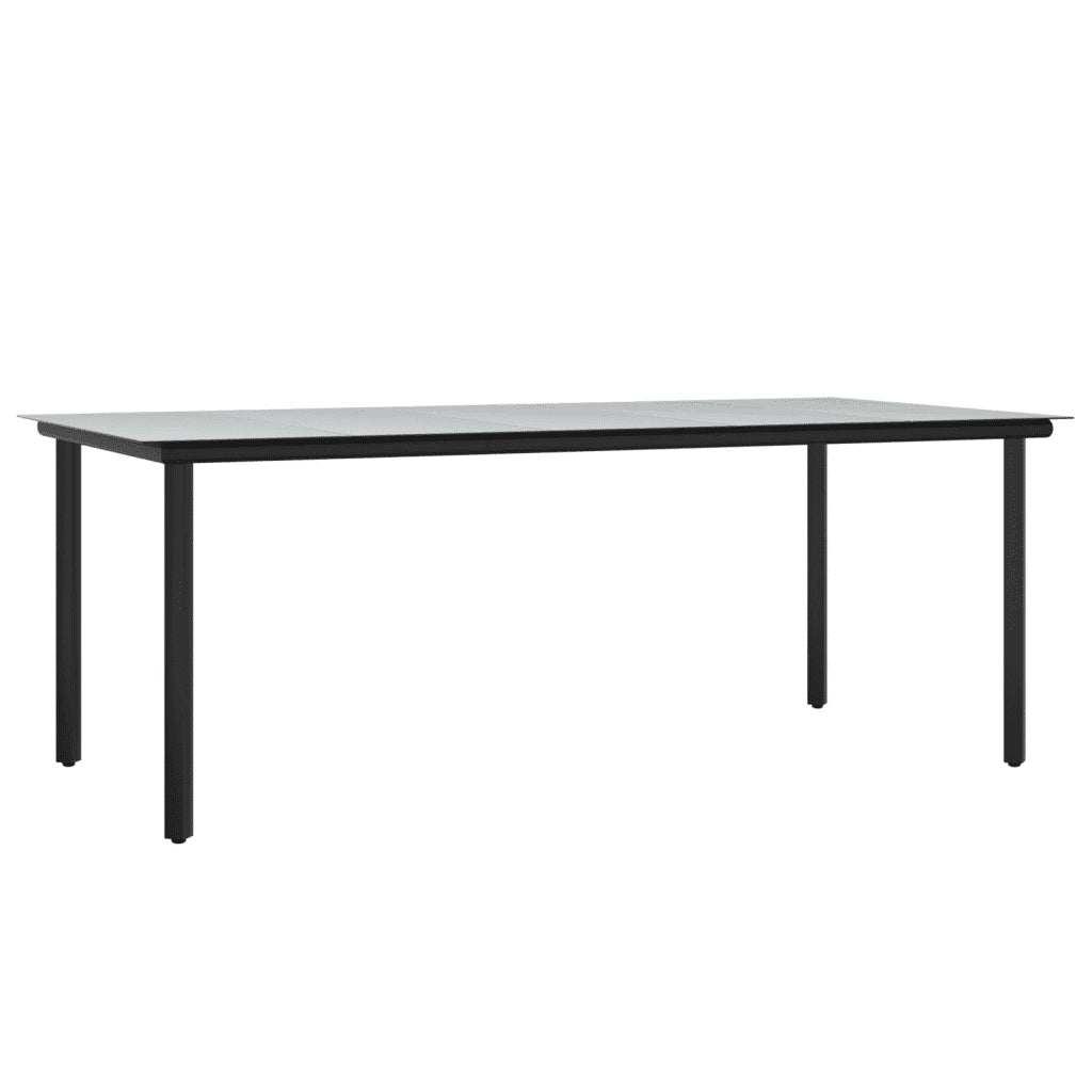 Set da Pranzo da Giardino 9 pz con Cuscini Nero in Polyrattan 3185136