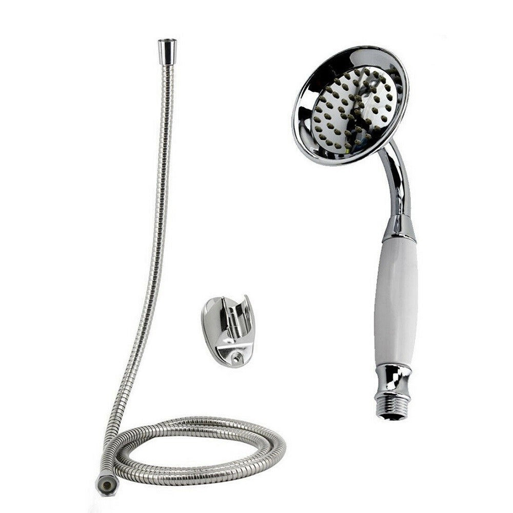 Trade Shop - Soffione Doccia A Telefono Con Tubo Flessibile Da 180 Cm Filtro Supporto A Muro -