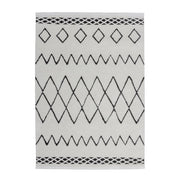 Tappeto Agadir 300 con motivi geometrici bianco e nero