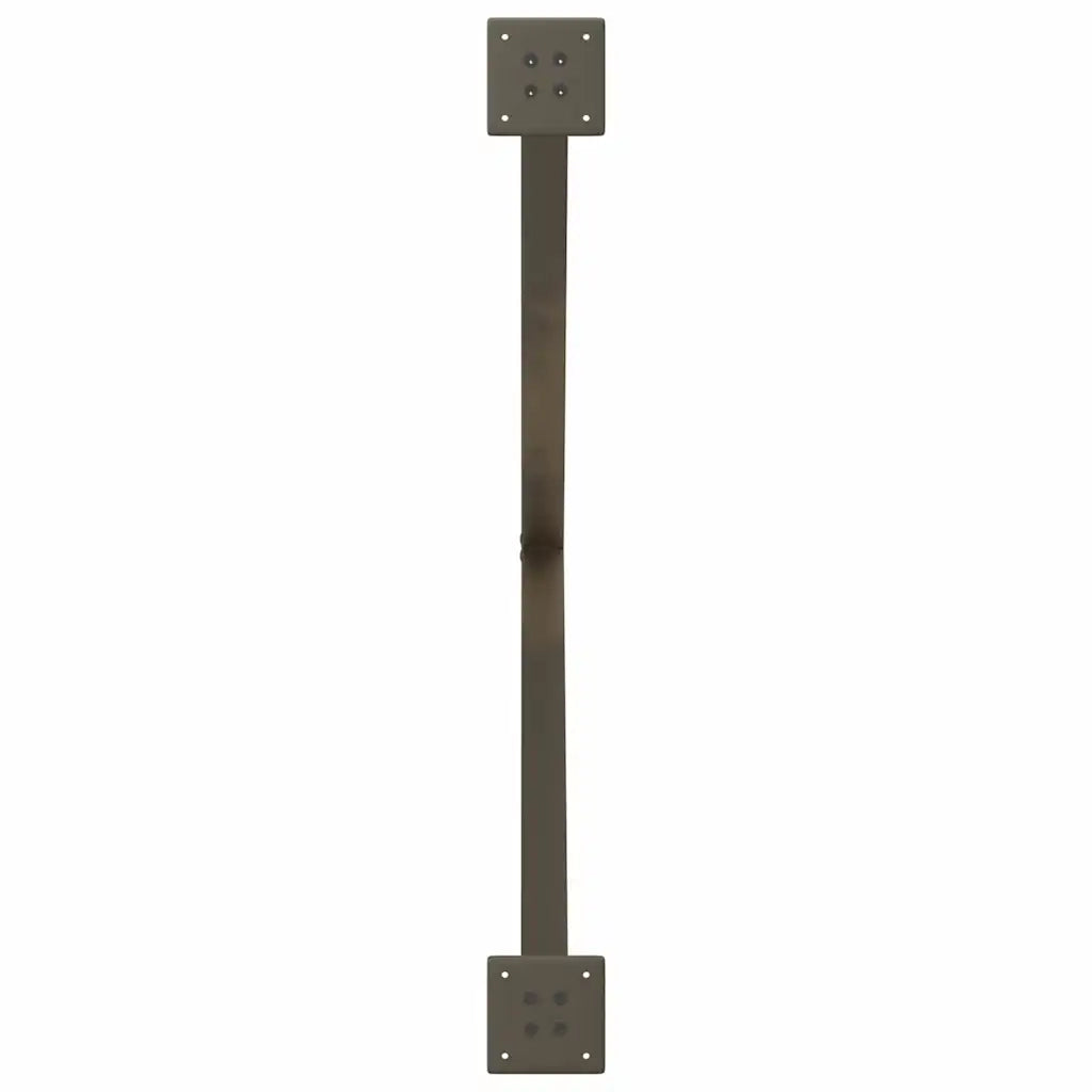 Gambe per tavolo da pranzo a forma di X 2 pz | Piede del tavolo in acciaio naturale 90x(72-73) cm