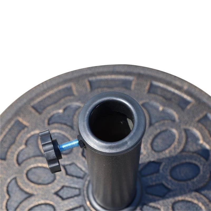 BASE PER OMBRELLONE ROTONDA IN RESINA 44 X 33 CM COLORE MARRONE