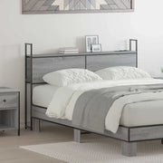 Testiera con Stazione di Carica e Storage-Testiera Multifunzionale-Testata Grigio sonoma 135 cm