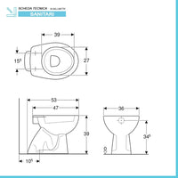 Sanitari tradizionali Geberit con scarico a terra e copriwc  Colibrì