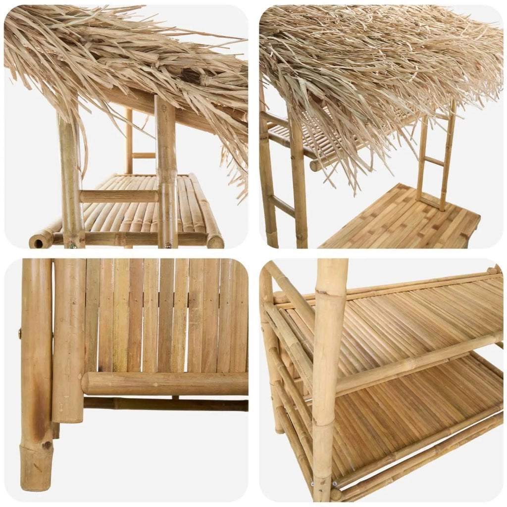 Tavolo da bar da esterno Naturale 110 x 50 x 209 cm Bambù 42028061