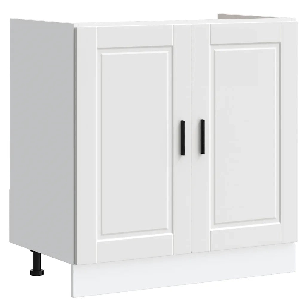 vidaXL Mobile base lavello Porto Bianco 80x46x81,5cm Legno Multistrato
