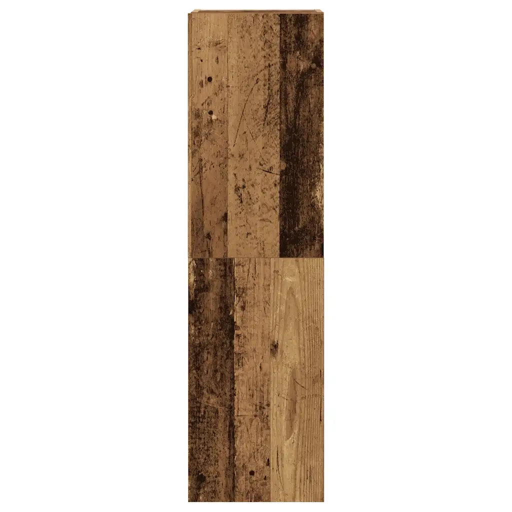Set Mobile TV 5 pz Montato a Parete Legno Antico in Truciolato 3328999