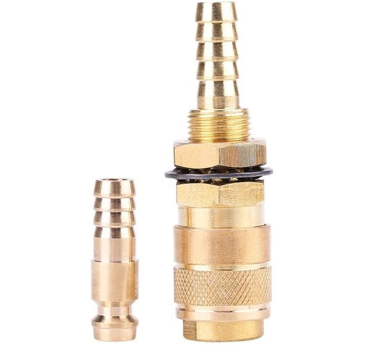 Connettore rapido di alta qualità in ottone - Connettore rapido/connessione - Saldatrici MIG/TIG - Connettore M8 - Duraturo - Facile da installare - Connettore rapido