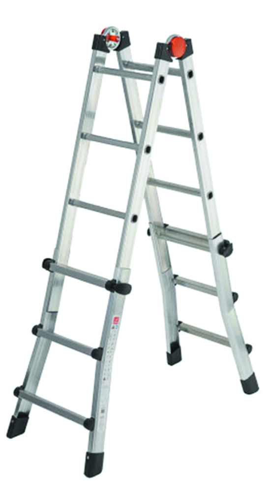 SCALA MULTIFUNZIONE TELESCOPICA PEPPINA D.Lgs. 81/08 5+5 gr. ap.cm.482h.cm.64x24x141h.  Kg.14 ALL040    GIERRE