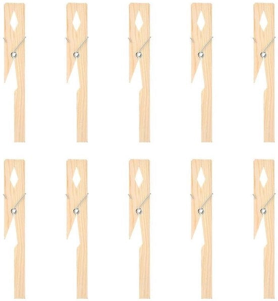 Supporto per tubi di prova 10 pezzi - Morsetto in legno - Legno di bambù naturale - Per tubi di prova 10-20mm - Attrezzatura laboratoriale - Utilizzo confortevole - Supporto per tubi di prova