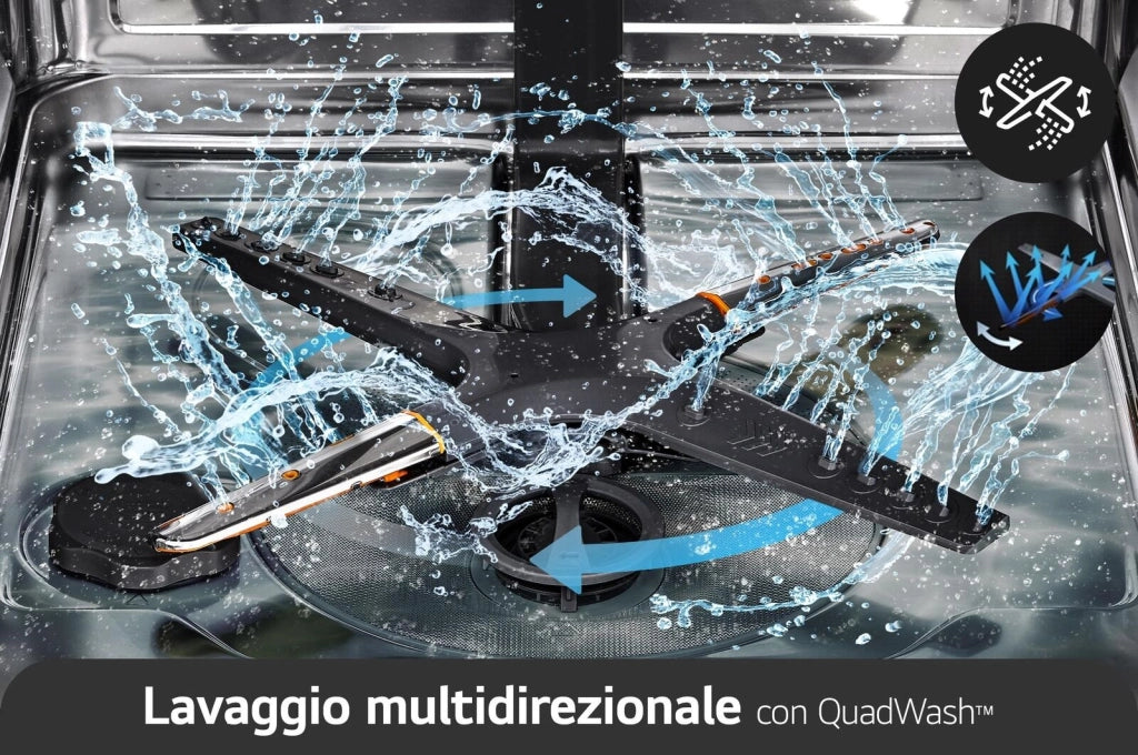 LG QuadWash DB242TX Lavastoviglie a scomparsa totale Classe D 46dB 14 coperti Wi-Fi