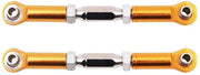 Servo Trekstang in Lega di Alluminio - 1 Paio - Adatto per RC Auto - Modifiche - 71 mm - Giallo - Resistente allo Sfregio e Corrosione - Stanga Sinistra